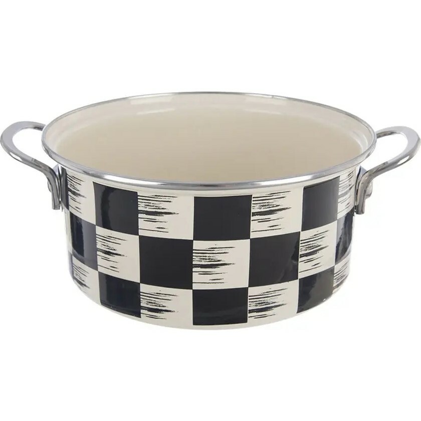 Kastrol smalt ŠACHOVNICE Lem 3 l