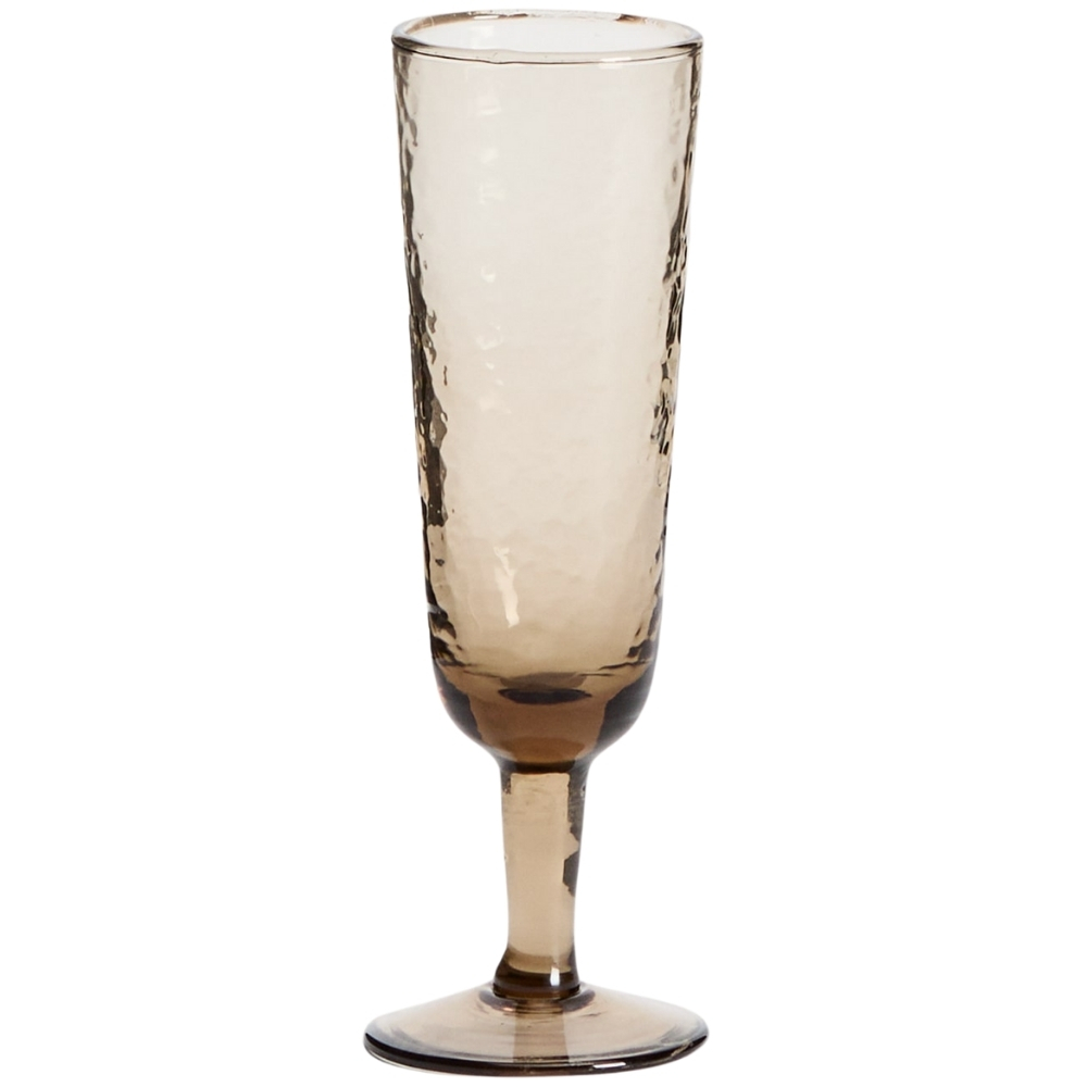 Kave Home Hnědá sklenice na sekt Sileia