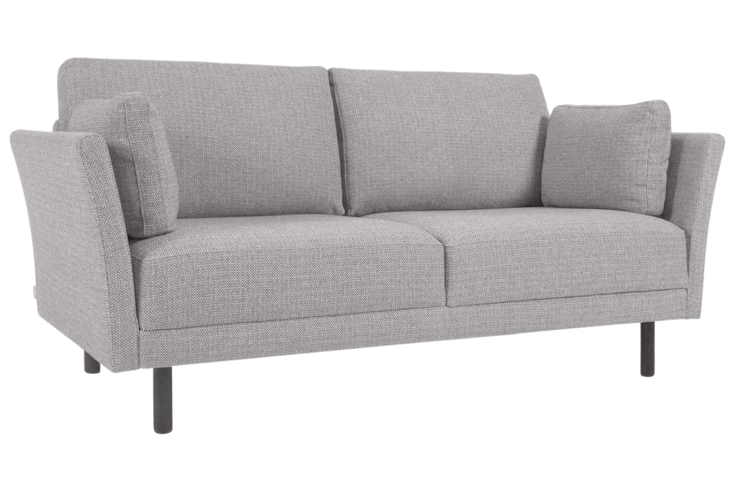 Kave Home Světle šedá dvoumístná pohovka Gilma 170 cm s černou podnoží