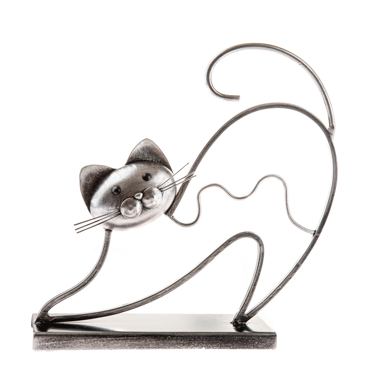 Kovová kočka stojící