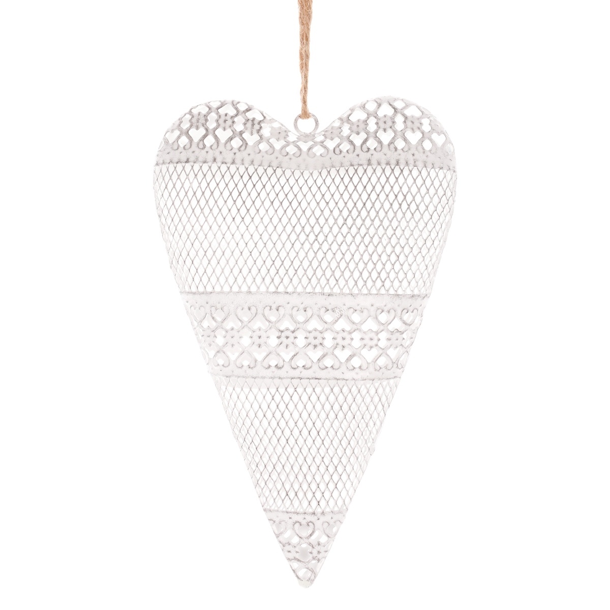 Kovové závěsné srdce 15 x 24 x 4 cm