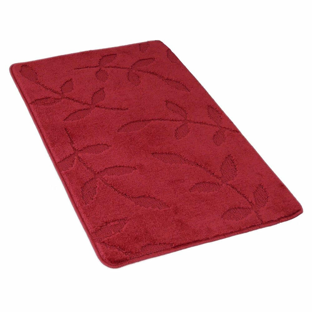 Kvalitex Koupelnová předložka Listy vínová