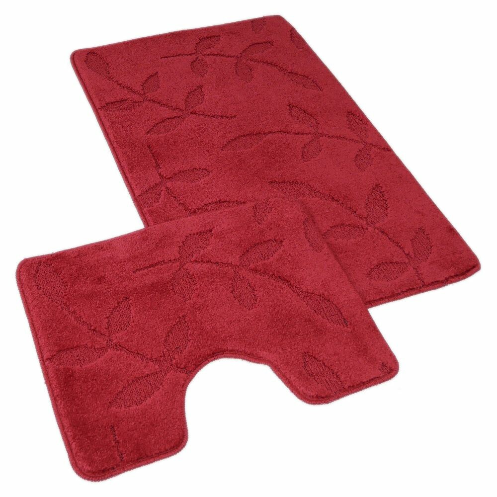 Kvalitex Sada koupelnových předložek Listy vínová