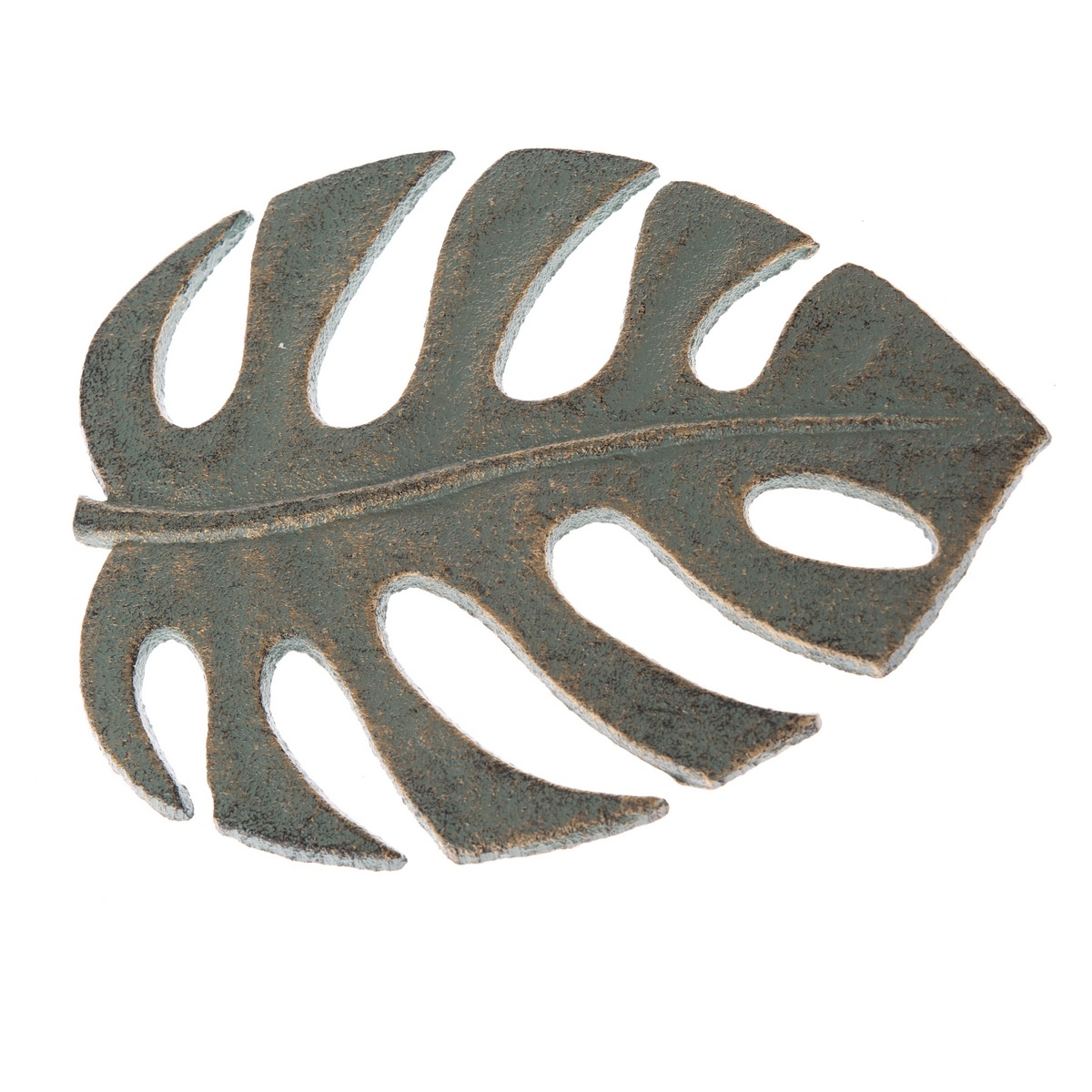 Litinová podložka pod hrnec List zelená