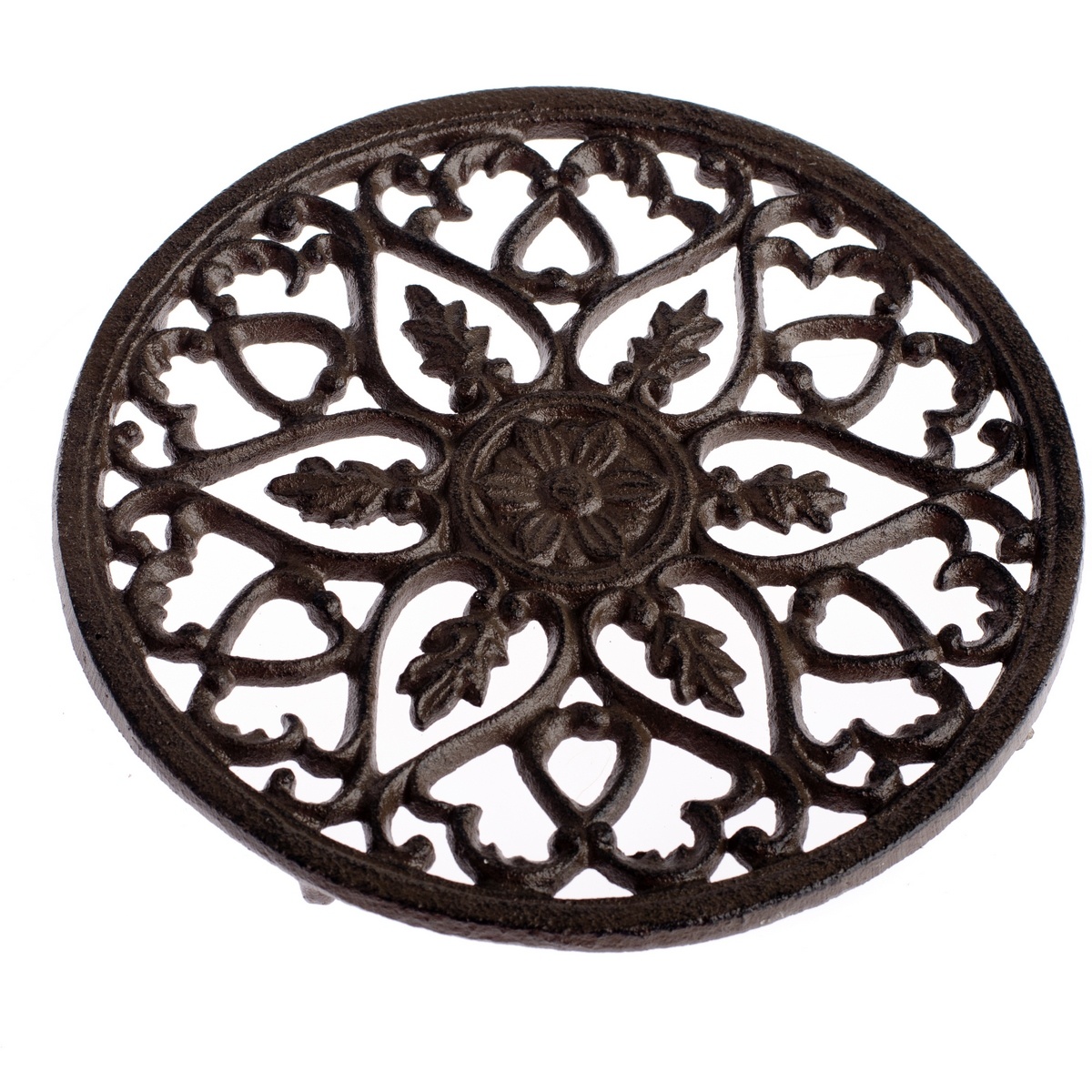 Litinová podložka pod hrnec Mandalle černá