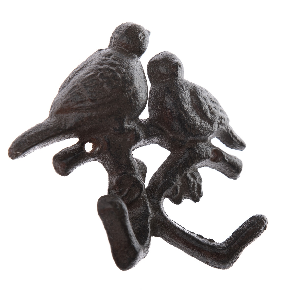 Litinový věšák Ptáčci na větvičce černá