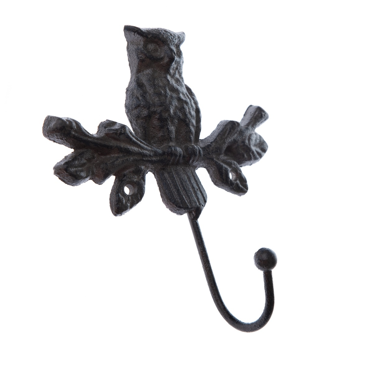Litinový věšák Sova černá