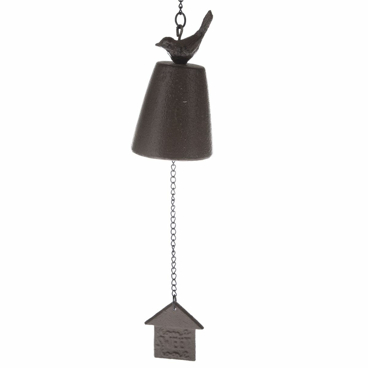 Litinový zvonek Sweet home hnědá