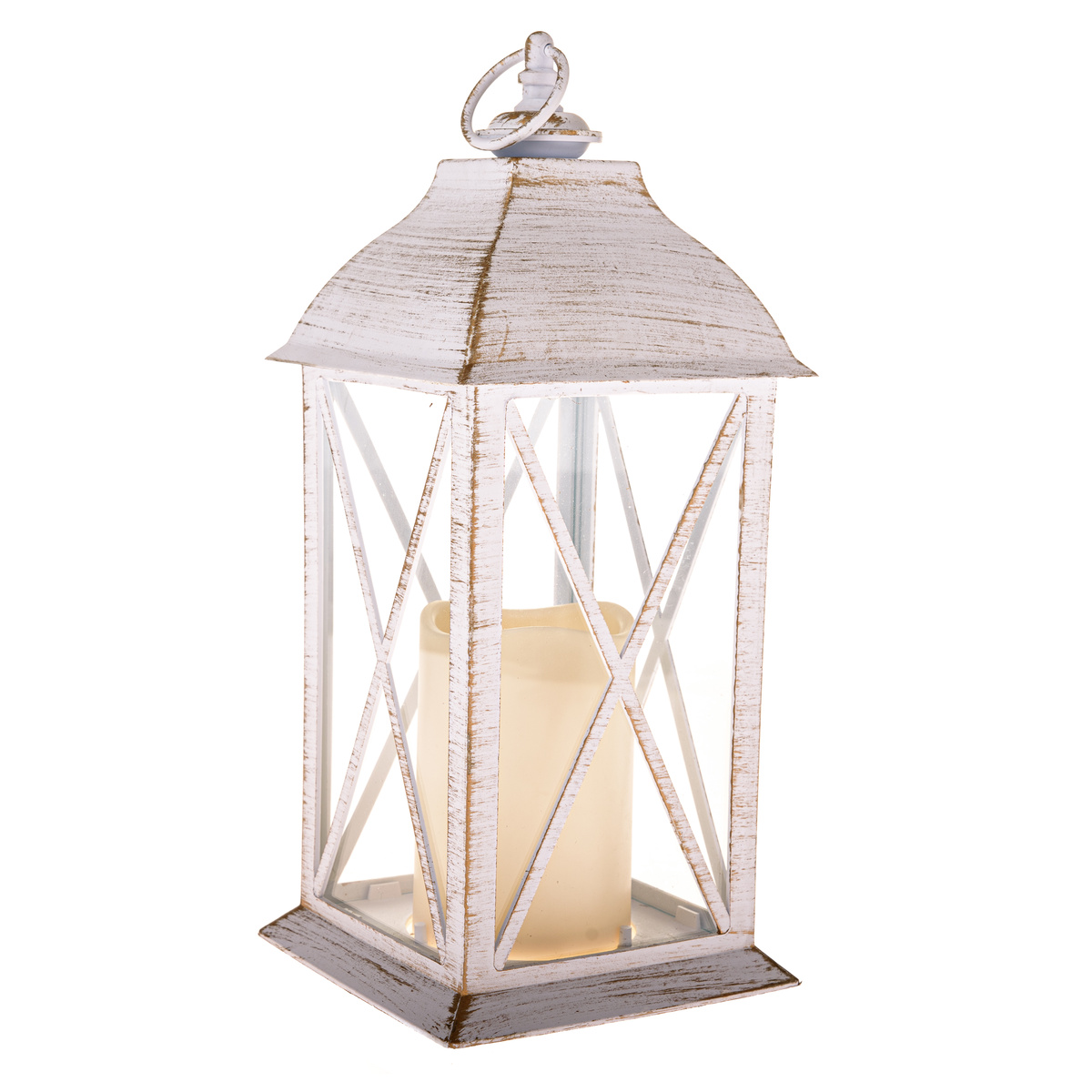 Lucerna s LED svíčkou Winter