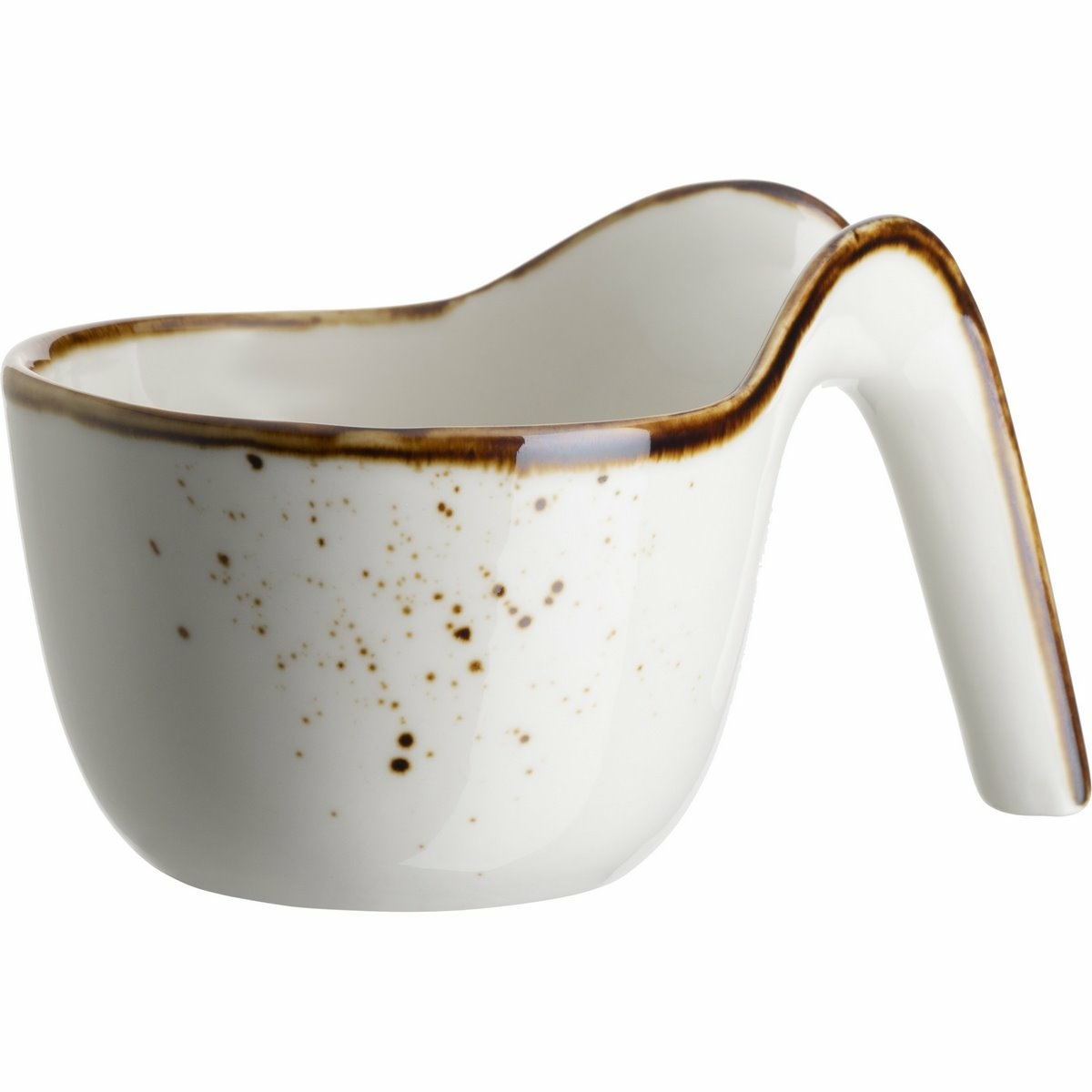 Mäser Gurmánská miska Pintar White hnědé tečky 9 x 5