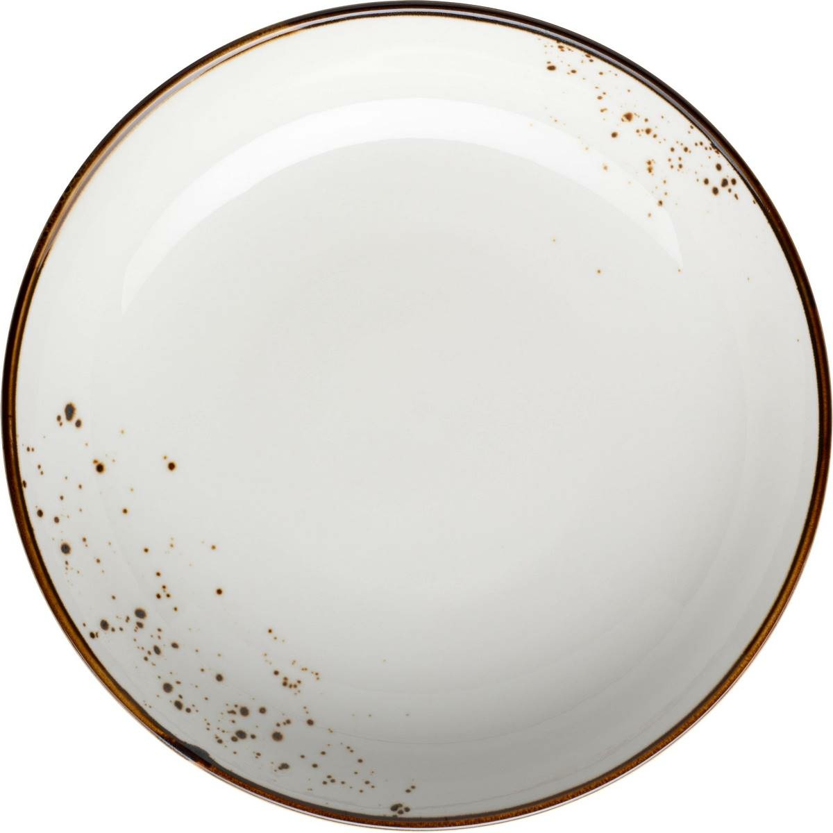 Mäser Hluboký talíř Pintar White hnědé tečky 21 cm