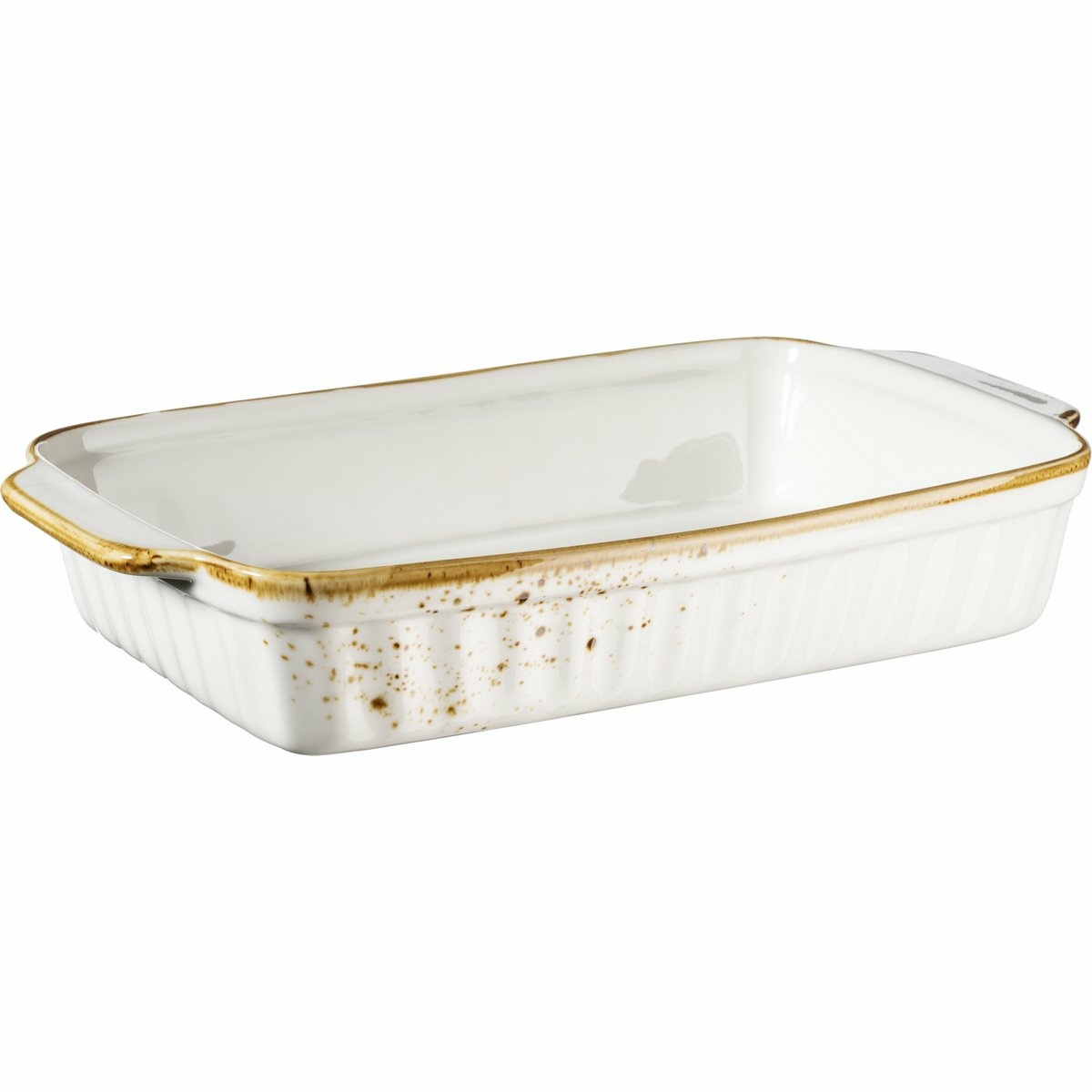 Mäser Zapékací mísa Pintar White hnědé tečky 30 x 18