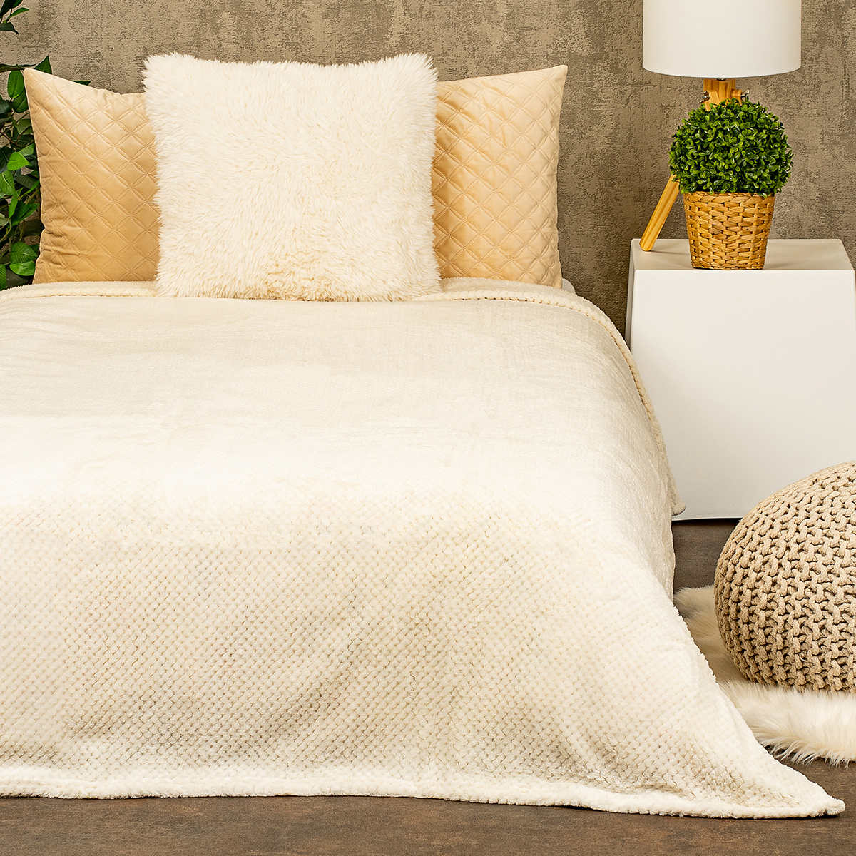 Matex Přehoz na postel Montana krémová