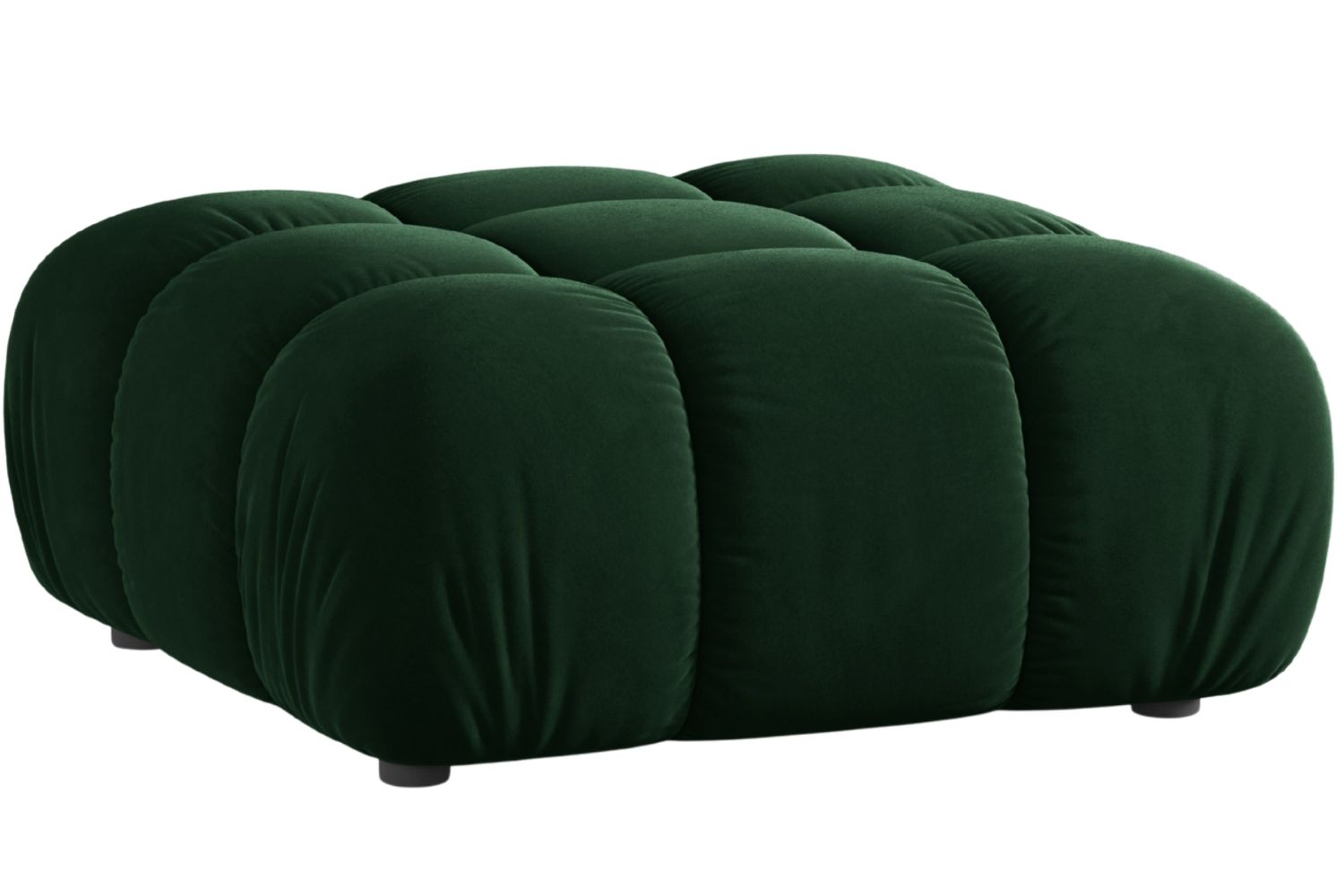 Micadoni Lahvově zelená sametová podnožka Bellis 94 x 94 cm