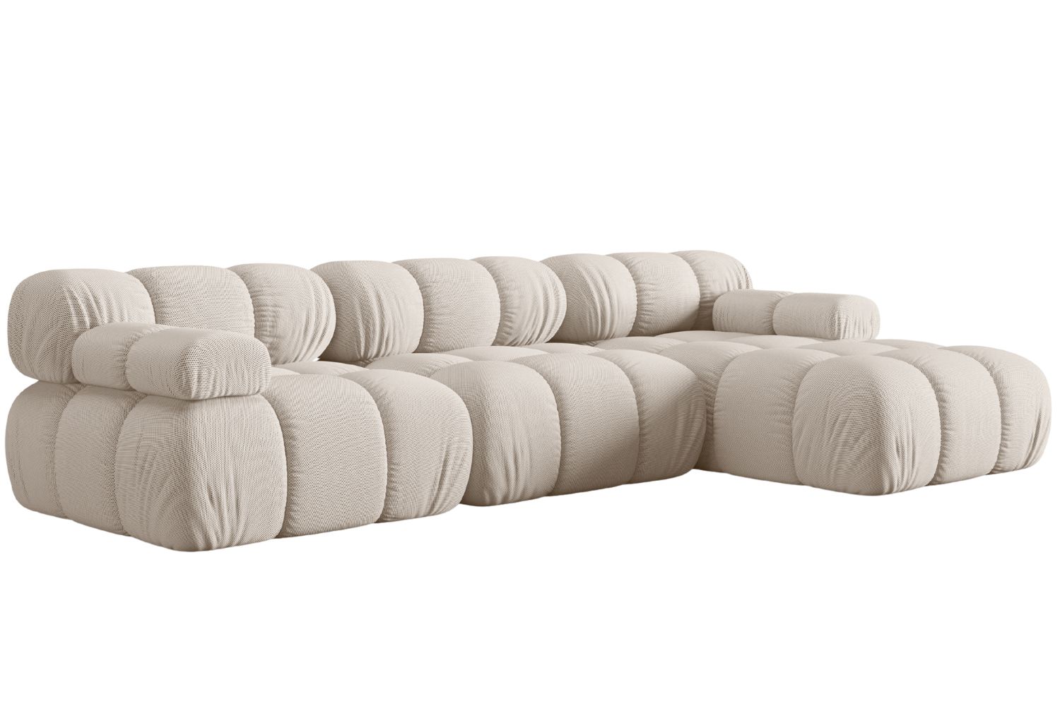 Micadoni Světle béžová rohová pohovka Bellis 282 cm