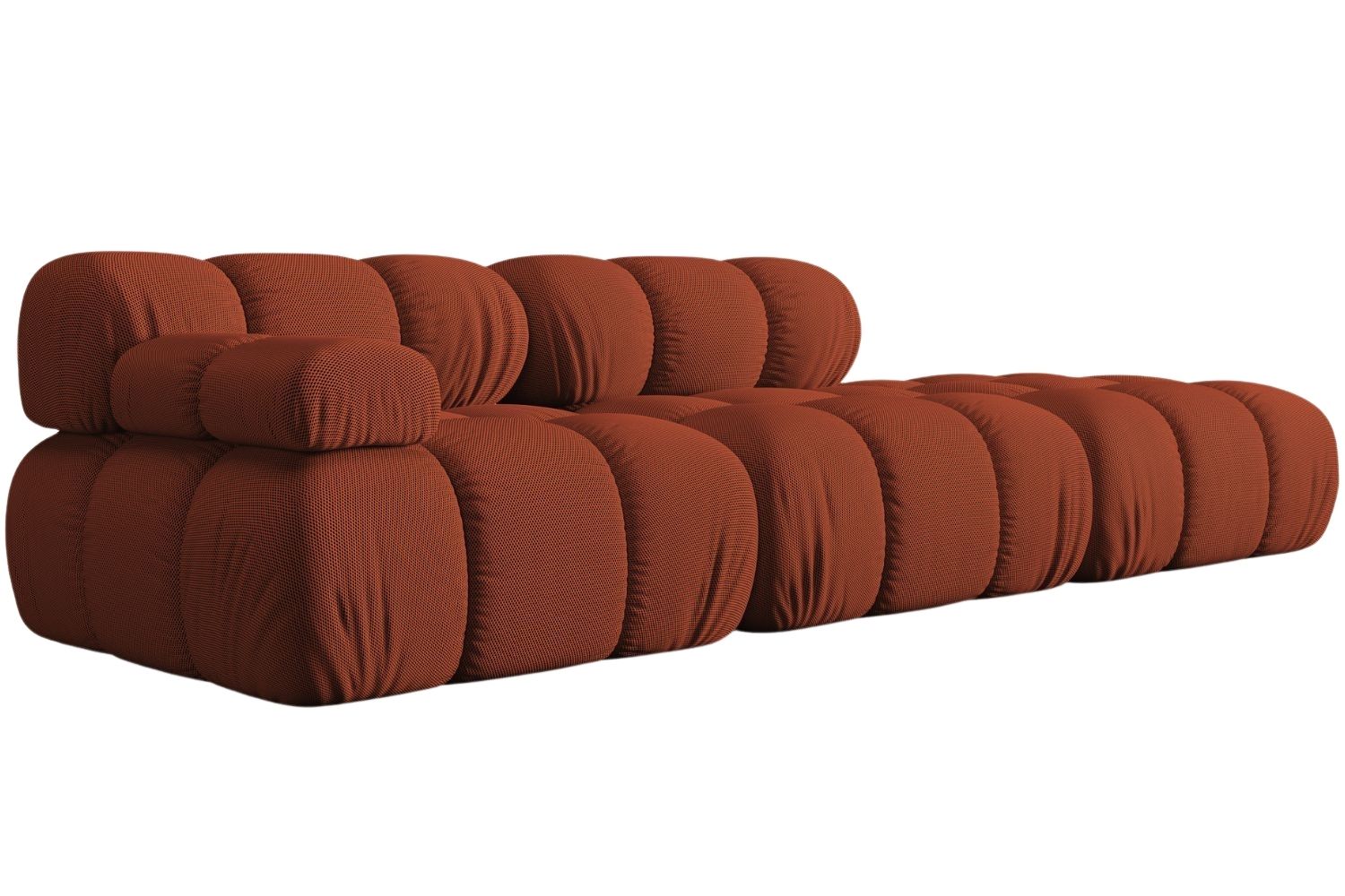 Micadoni Terakotově oranžová čtyřmístná pohovka Bellis 282 cm
