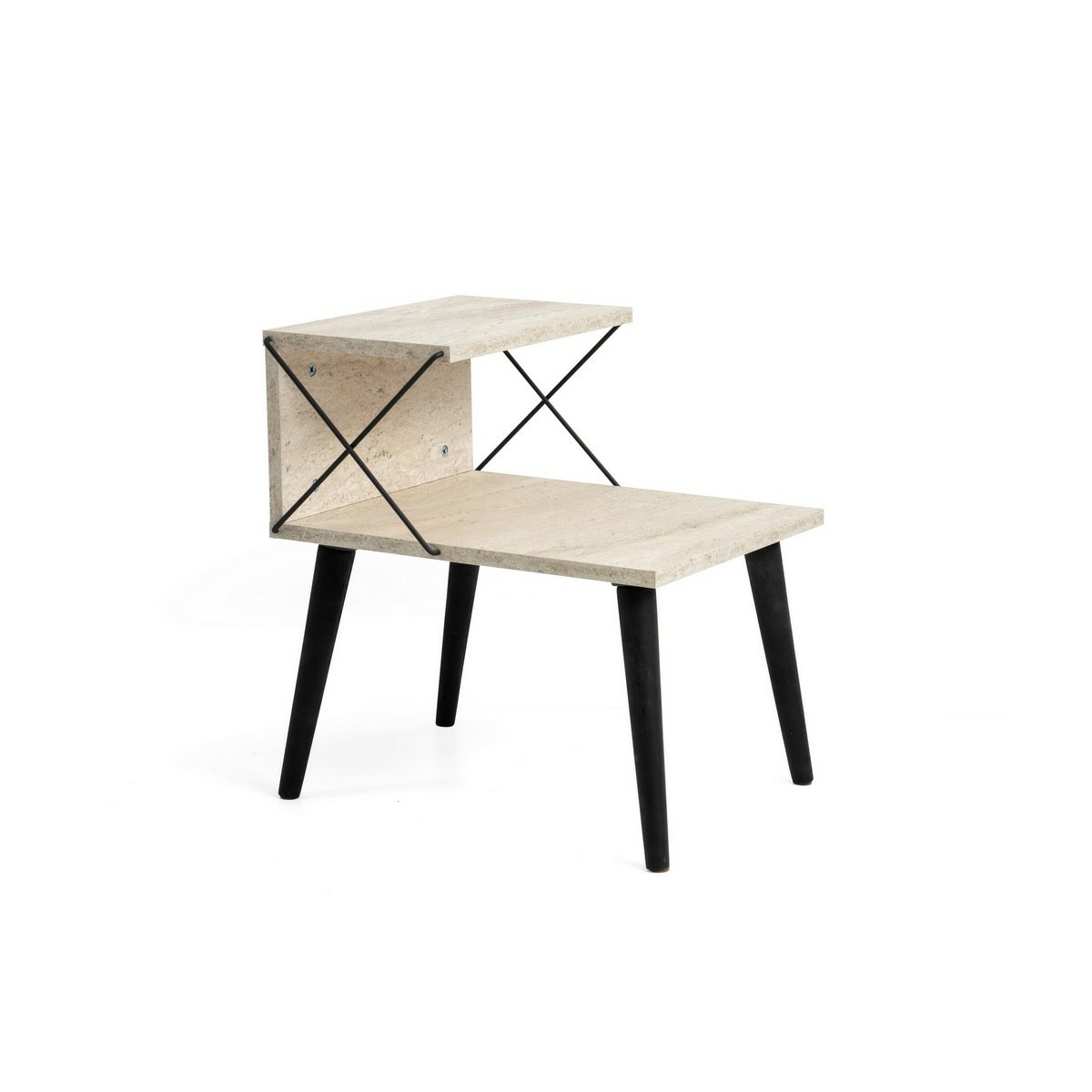 Noční stolek Cross Travertine and Black
