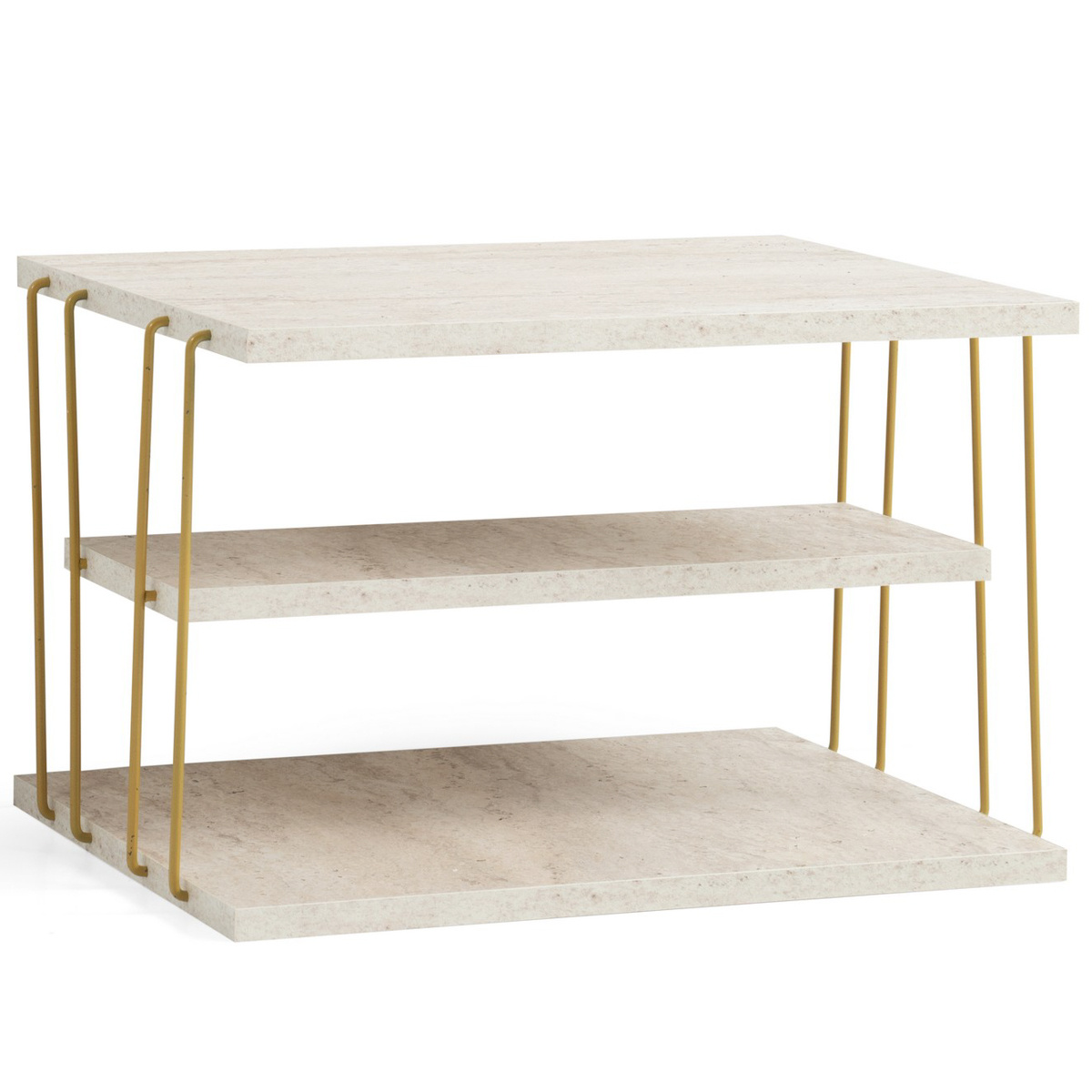 Odkládací stolek Lifon Gold Travertine