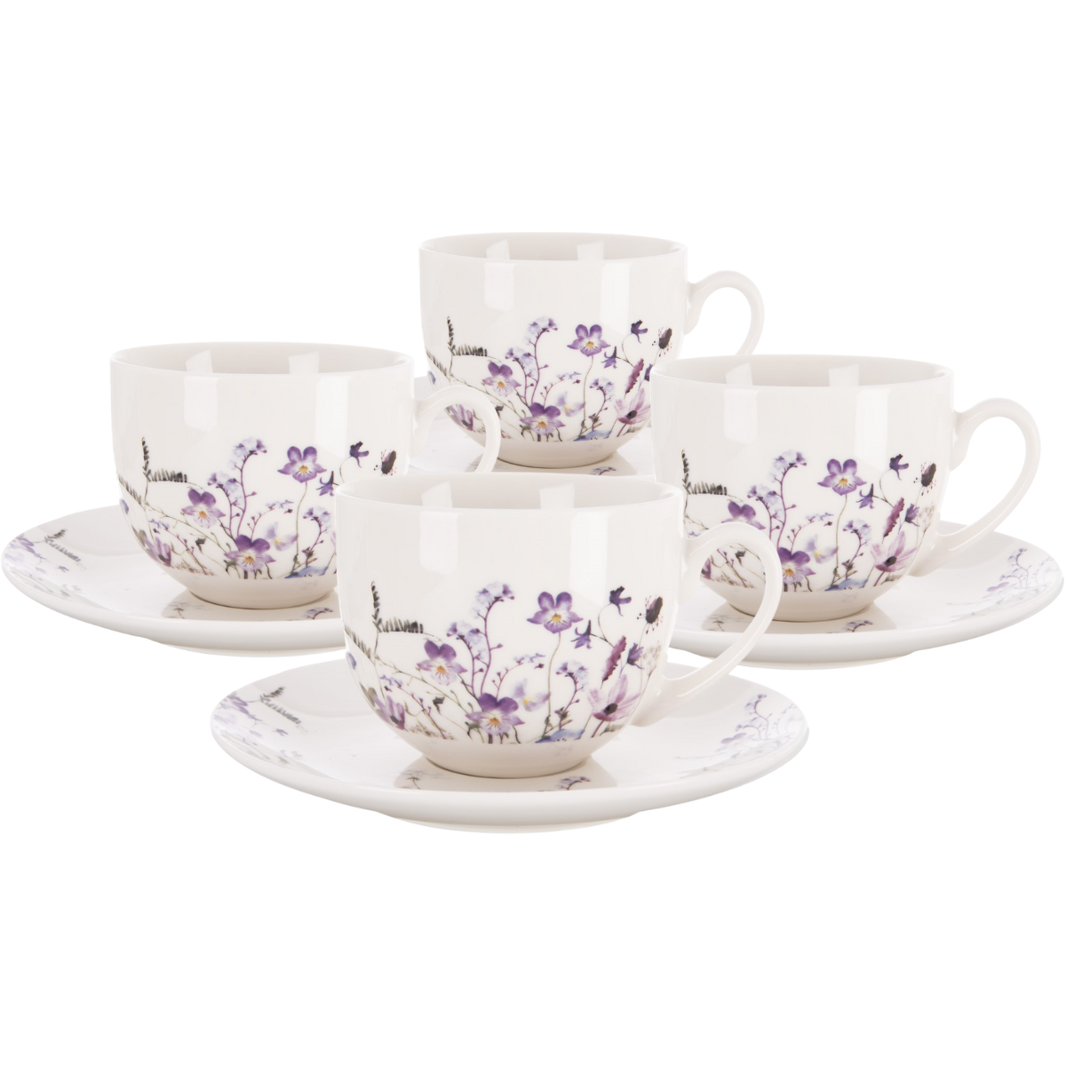 Orion Sada 4 šálků s podšálky LOUKA 280 ml