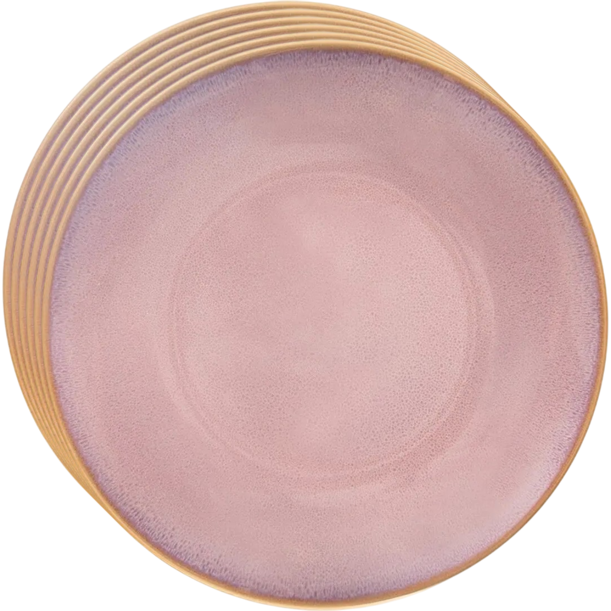 Orion Sada keramických mělkých talířů Glaze růžová 27 cm