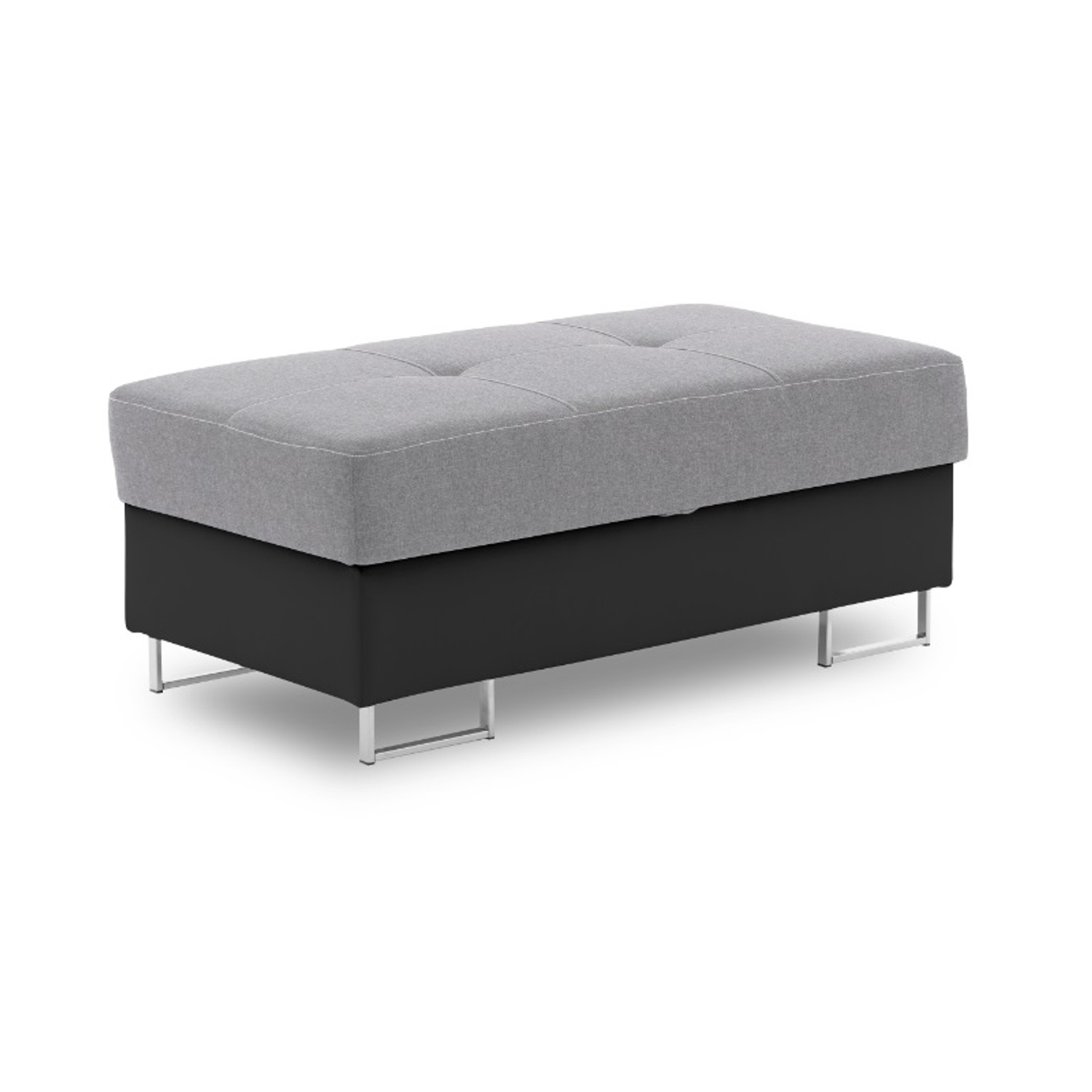 Taburet RIGATTO Světle šedá/černá