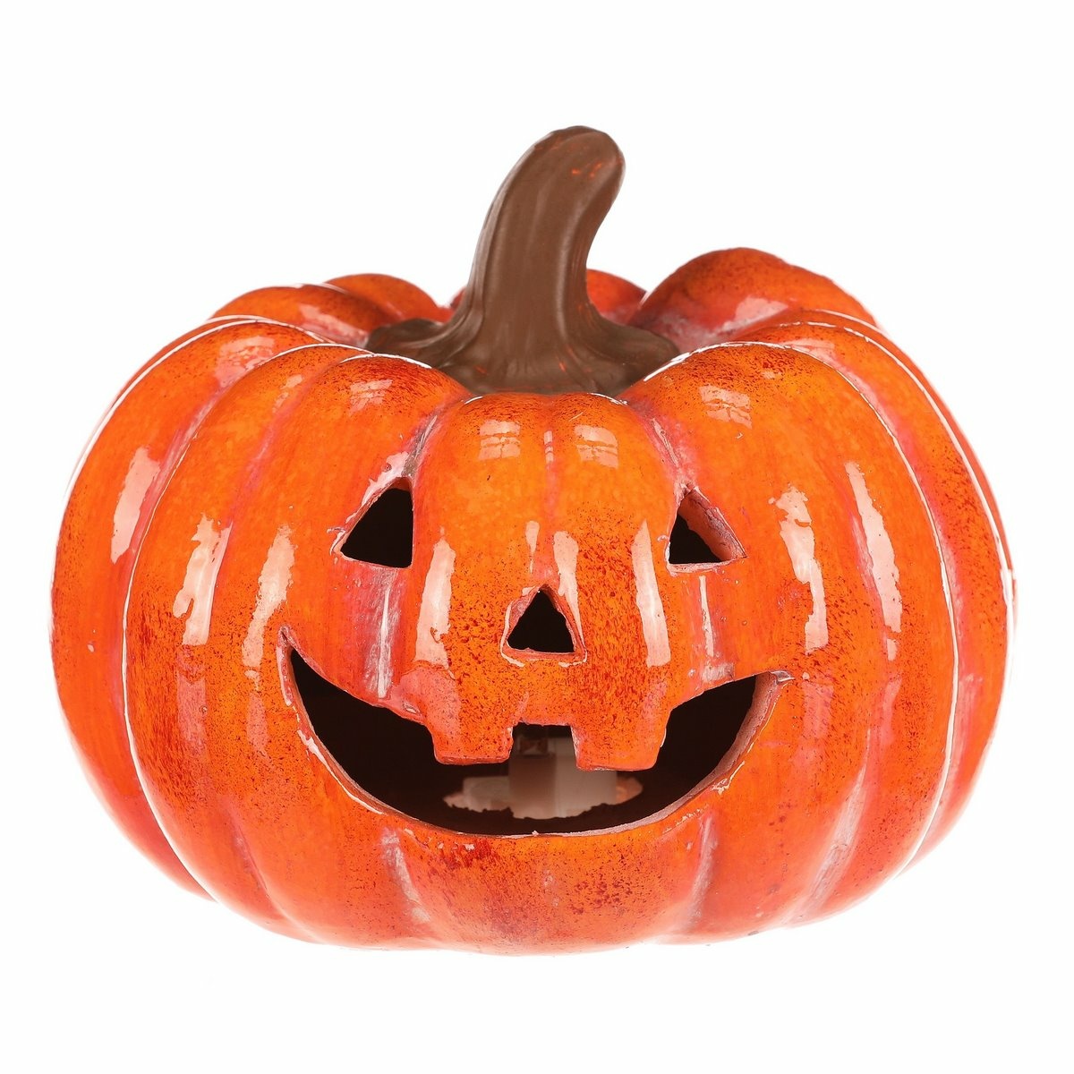 Podzimní LED dekorace Dýně s obličejem