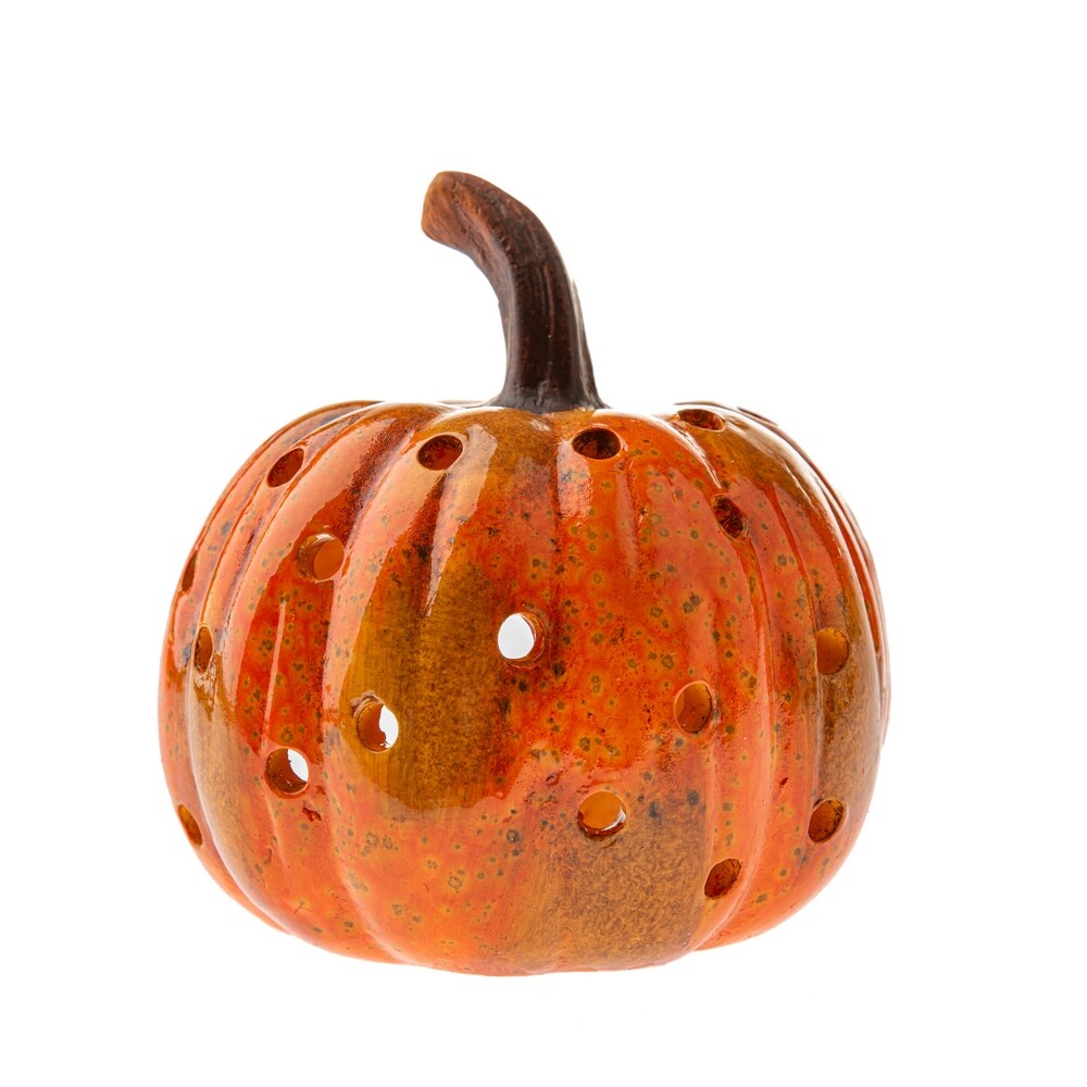 Podzimní keramický svícen Dýně