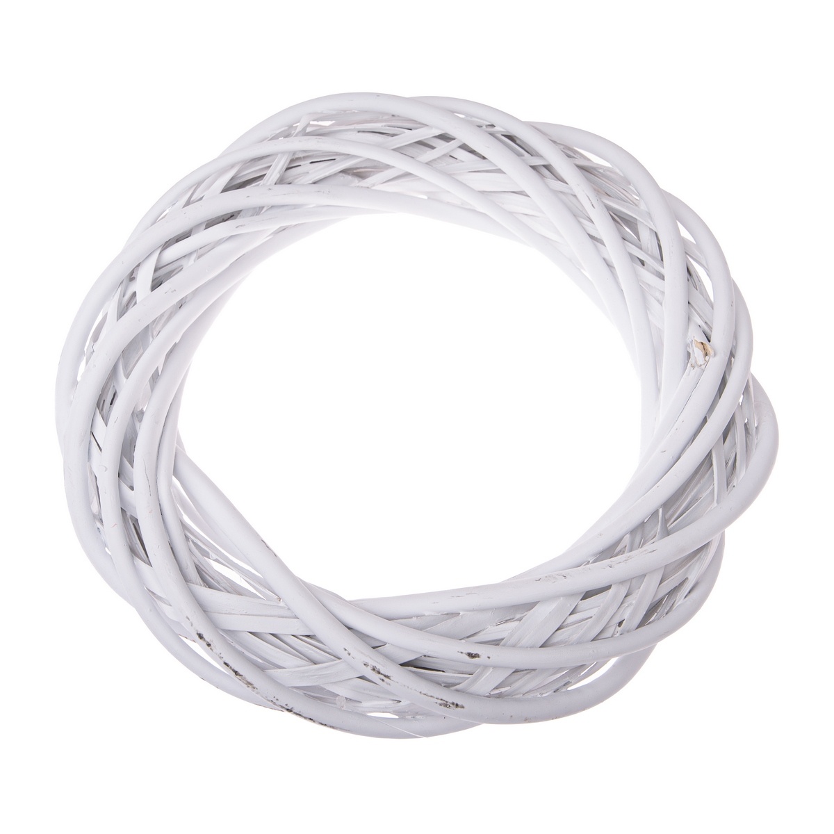 Proutěný věnec Elemetary bílá