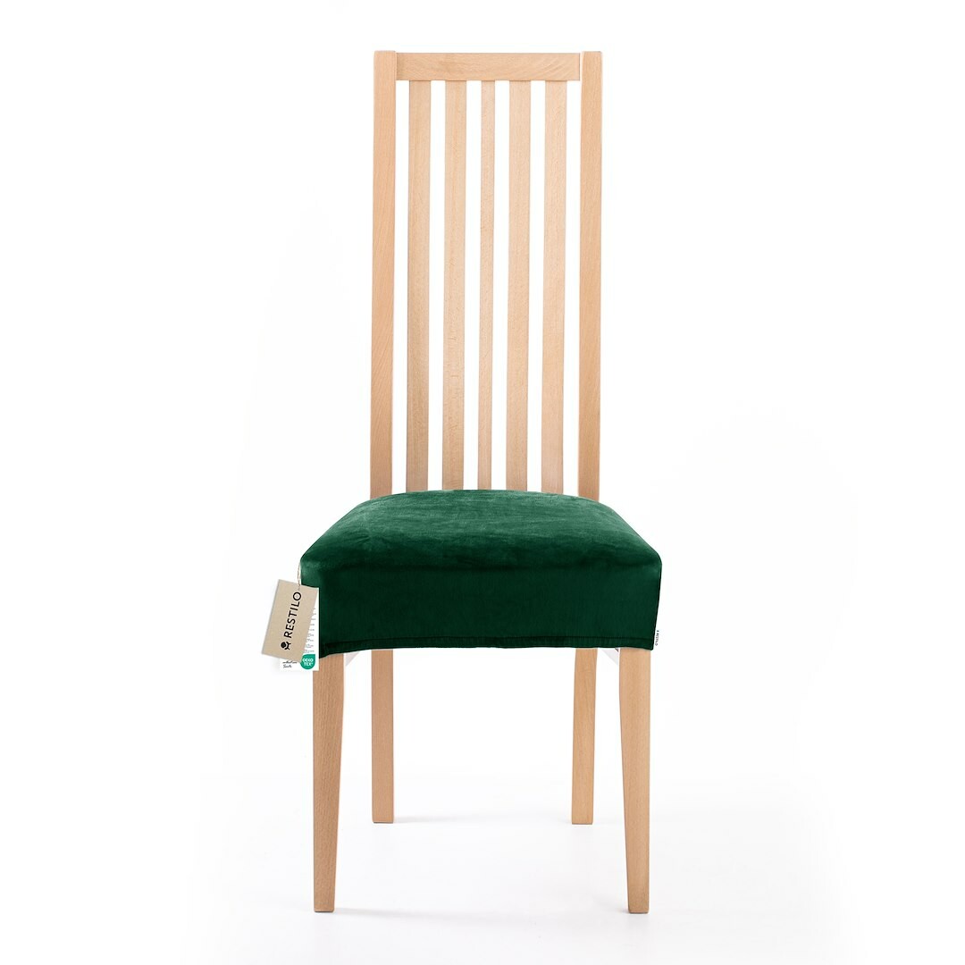 Restilo Napínací potah na sedák na židli Sento tmavě zelená