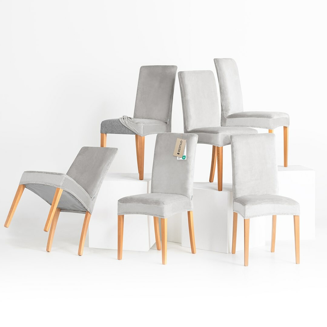 Restilo Napínací potah na židli Sento stříbrná