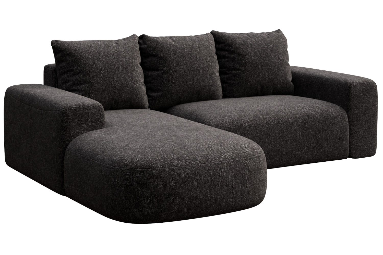 Rodier Antracitově šedá rohová pohovka Monce 255 cm