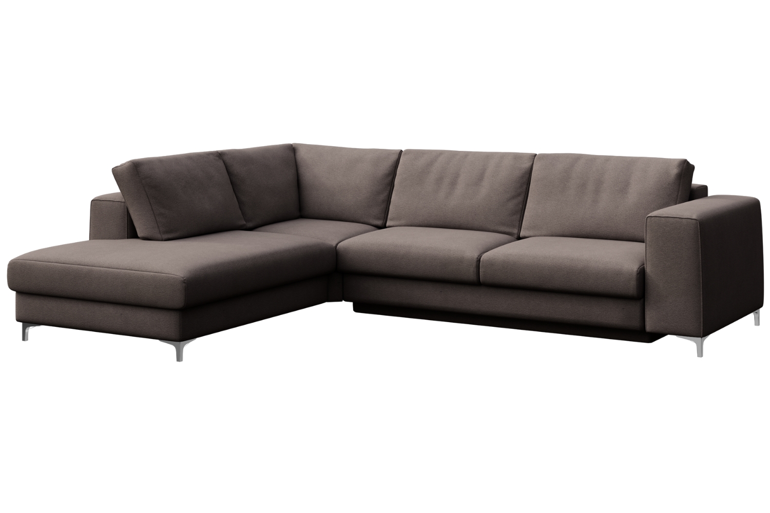 Rodier Šedá sametová rozkládací pohovka Rene 302 cm