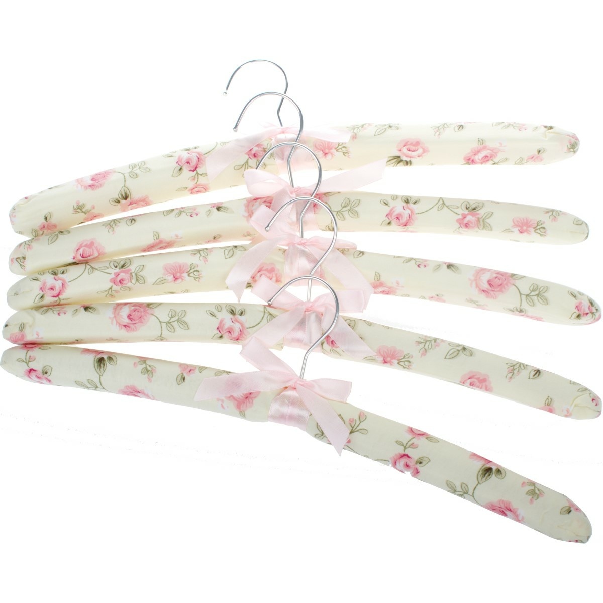 Sada 5 textilních ramínek Květy