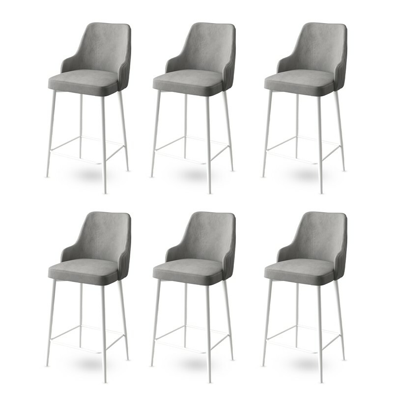 Sada barových židlí Enox Grey and White