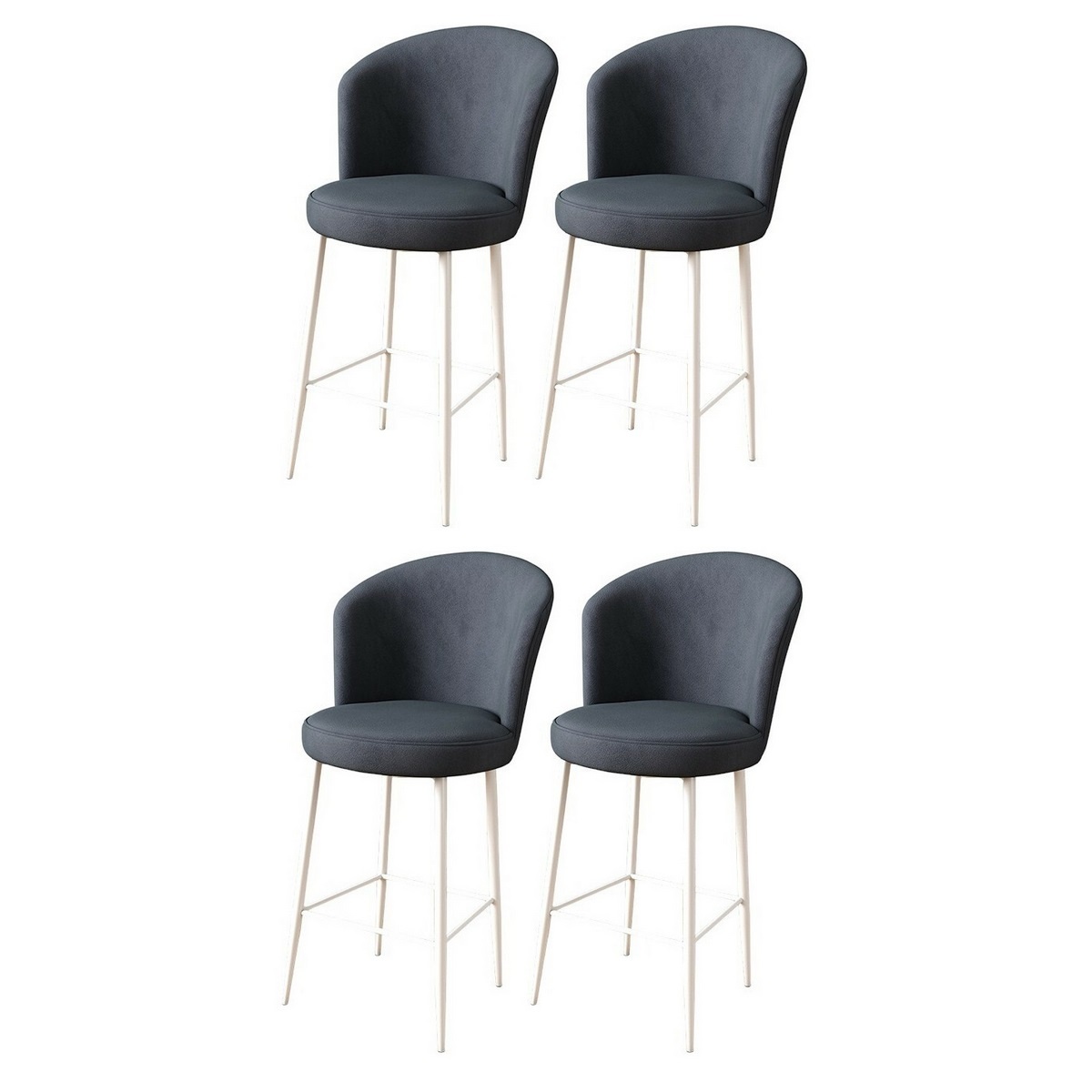 Sada barových židlí Fora Anthracite and White