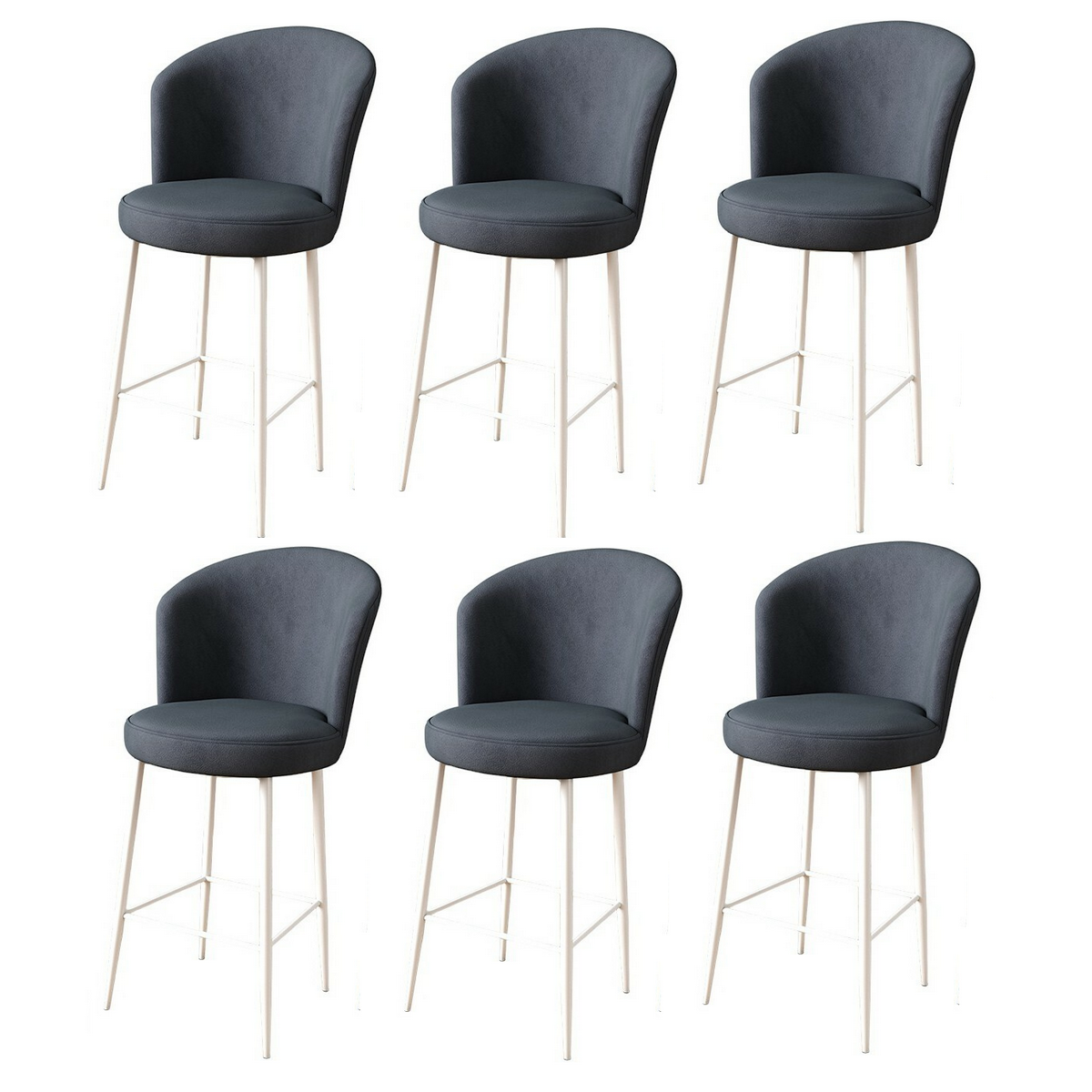 Sada barových židlí Fora Anthracite and White