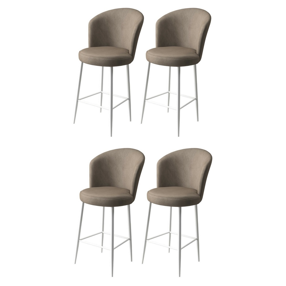 Sada barových židlí Fora Cappuccino and White