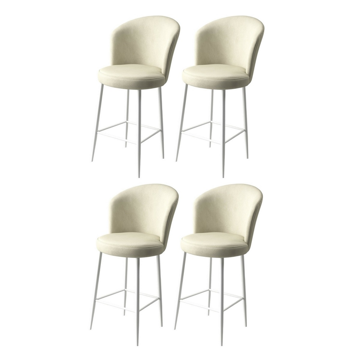 Sada barových židlí Fora Cream and White