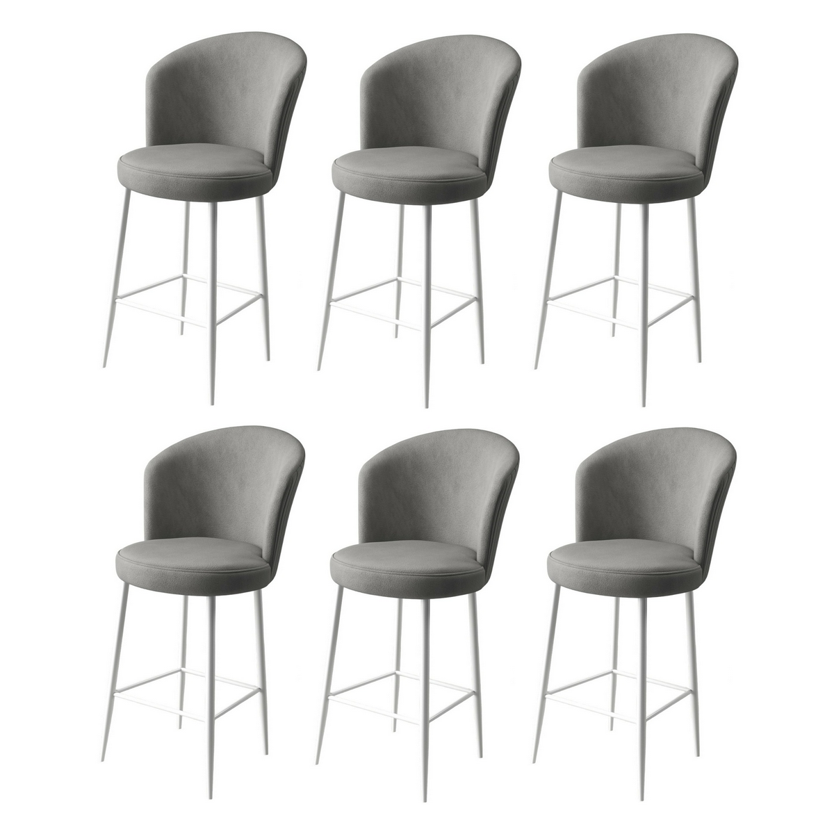 Sada barových židlí Fora Grey and White