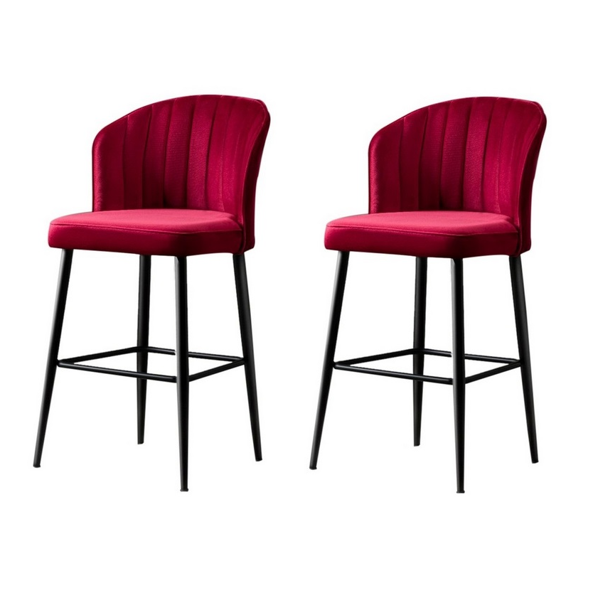 Sada barových židlí Rubi Claret Red and Black