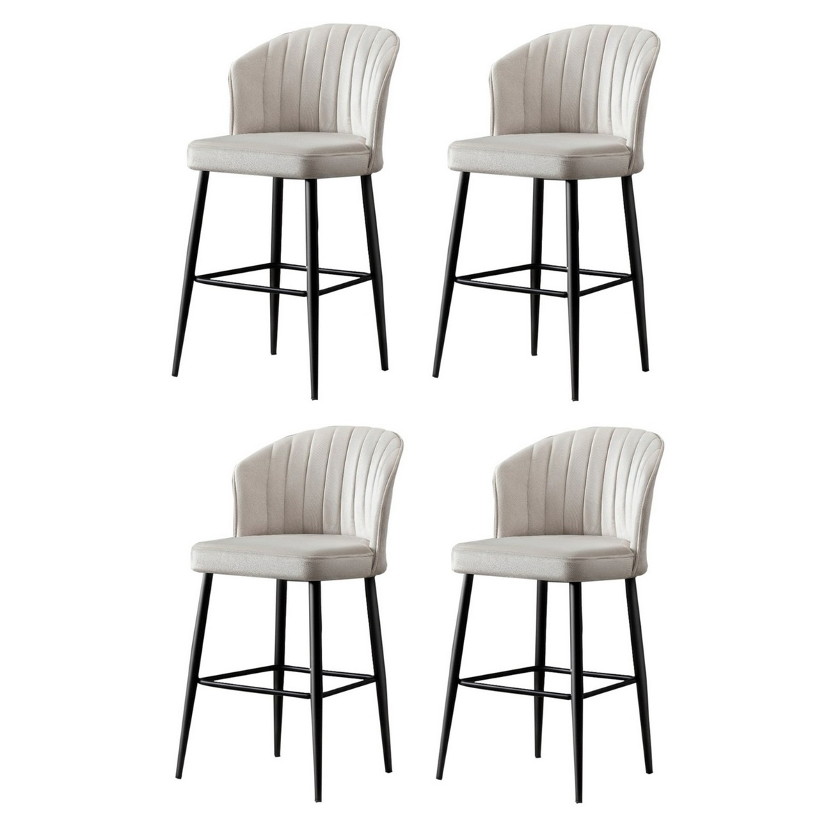 Sada barových židlí Rubi Cream and Black