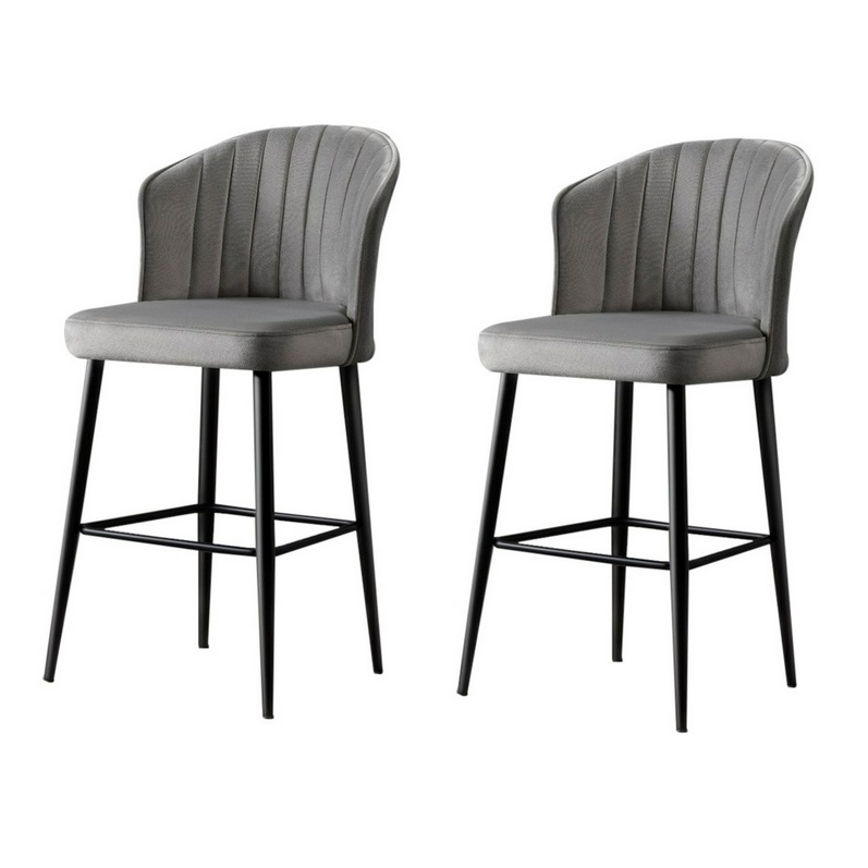 Sada barových židlí Rubi Grey and Black