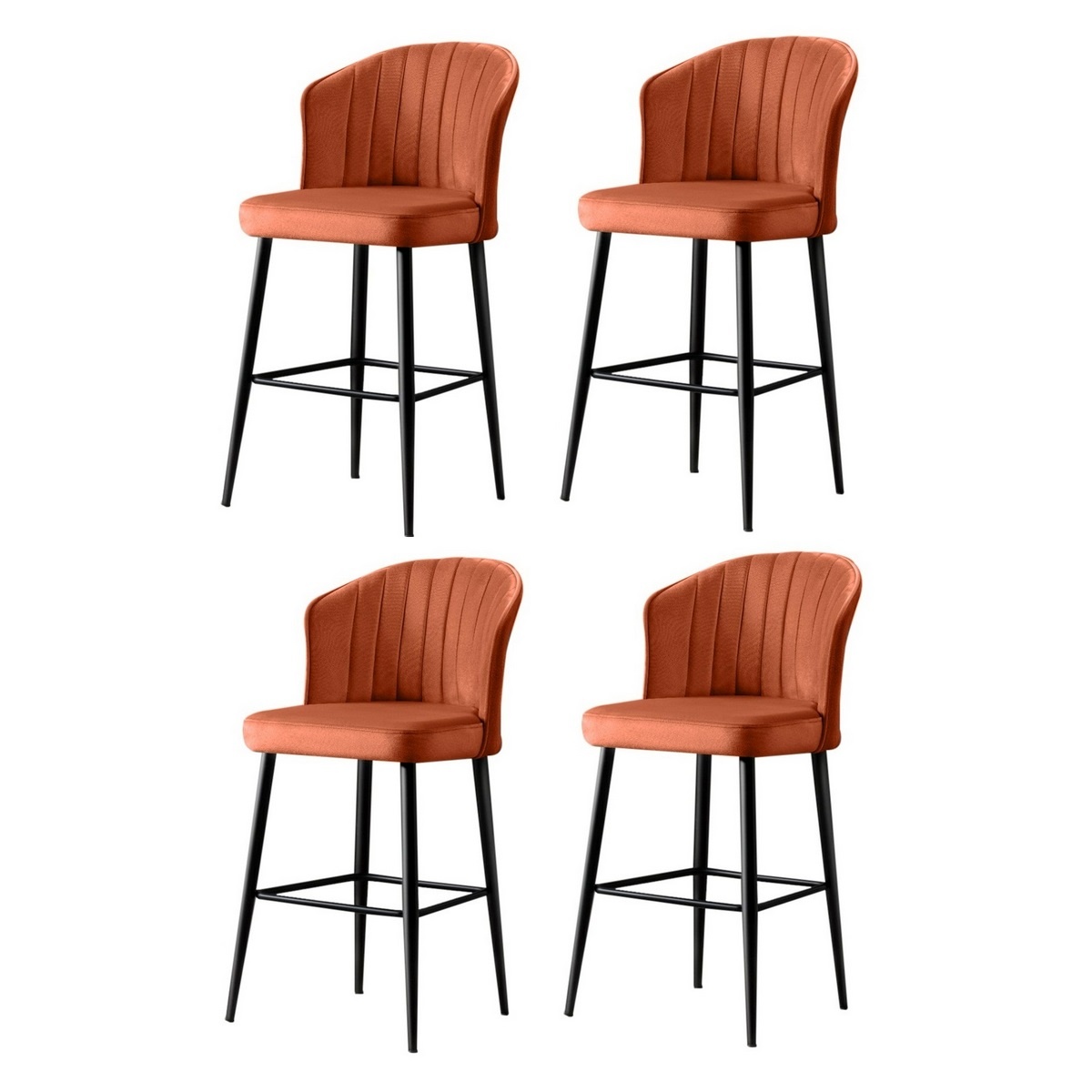 Sada barových židlí Rubi Tile Red and Black