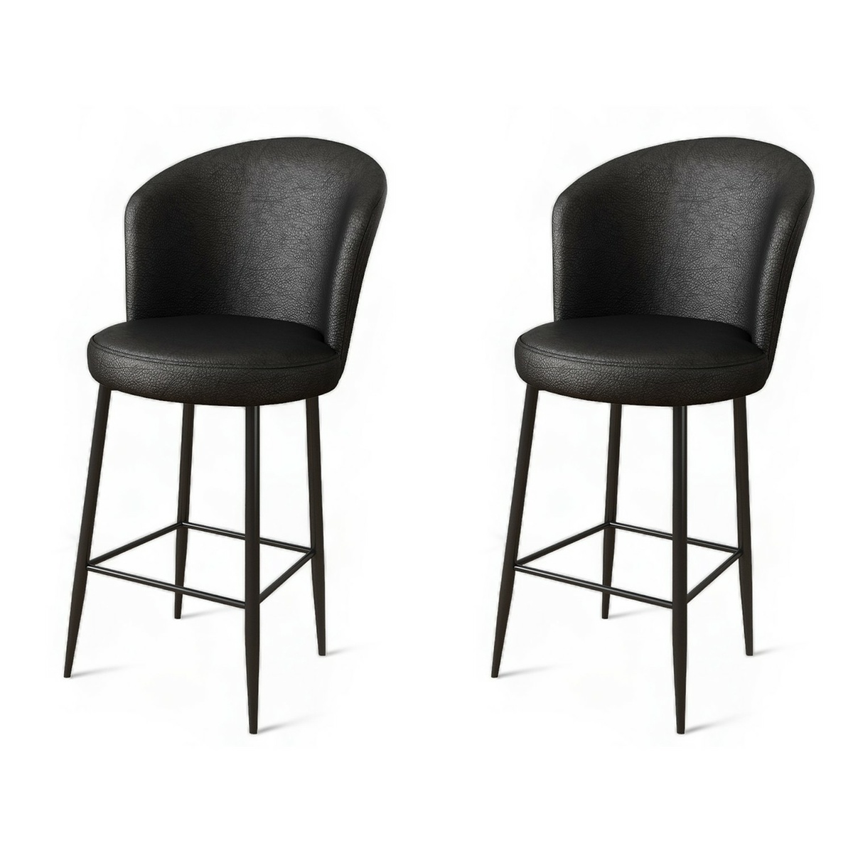 Sada barových židlí Uras Black and Black