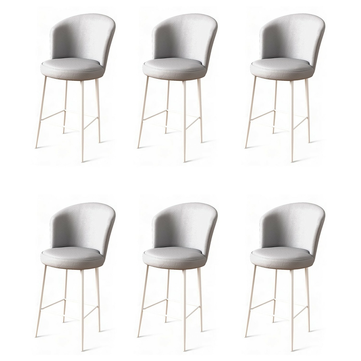 Sada barových židlí Uras Grey and White