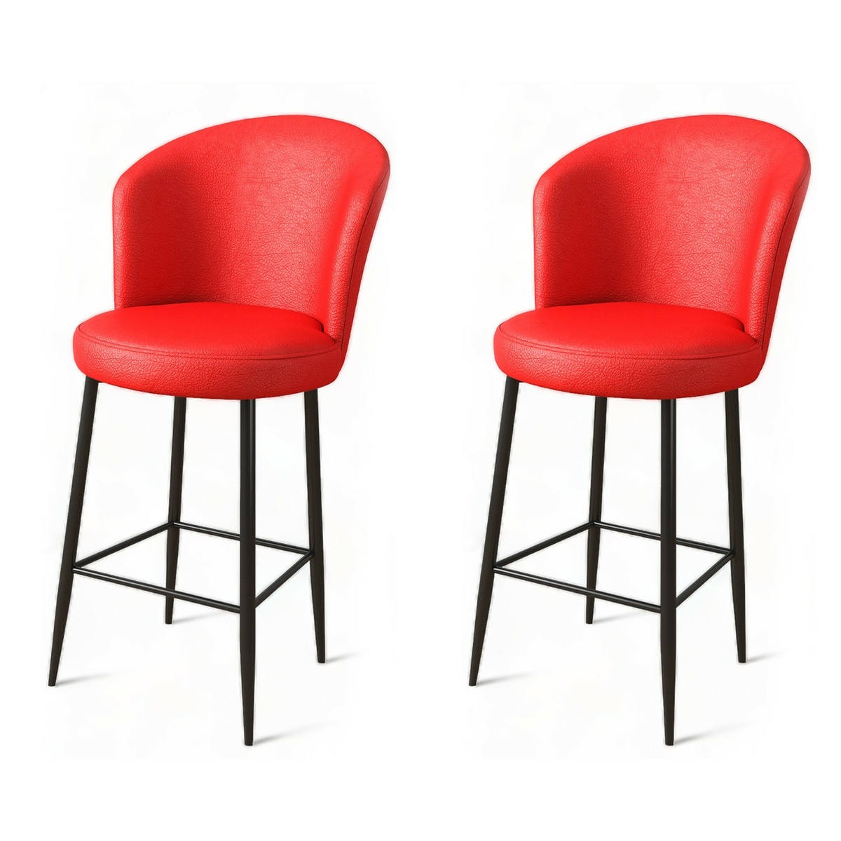 Sada barových židlí Uras Red and Black