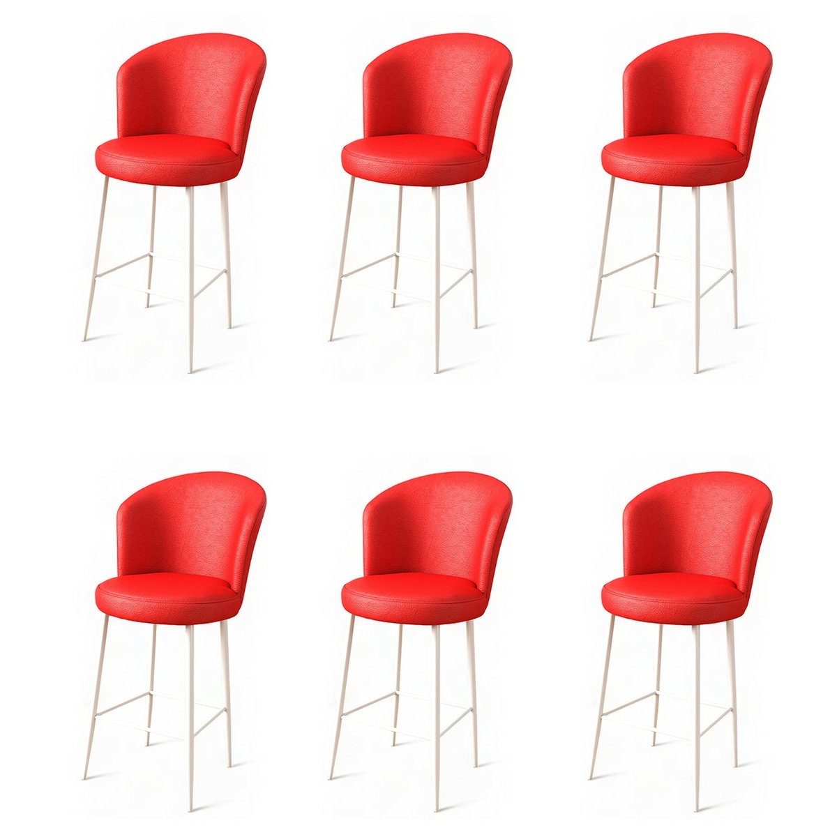 Sada barových židlí Uras Red and White