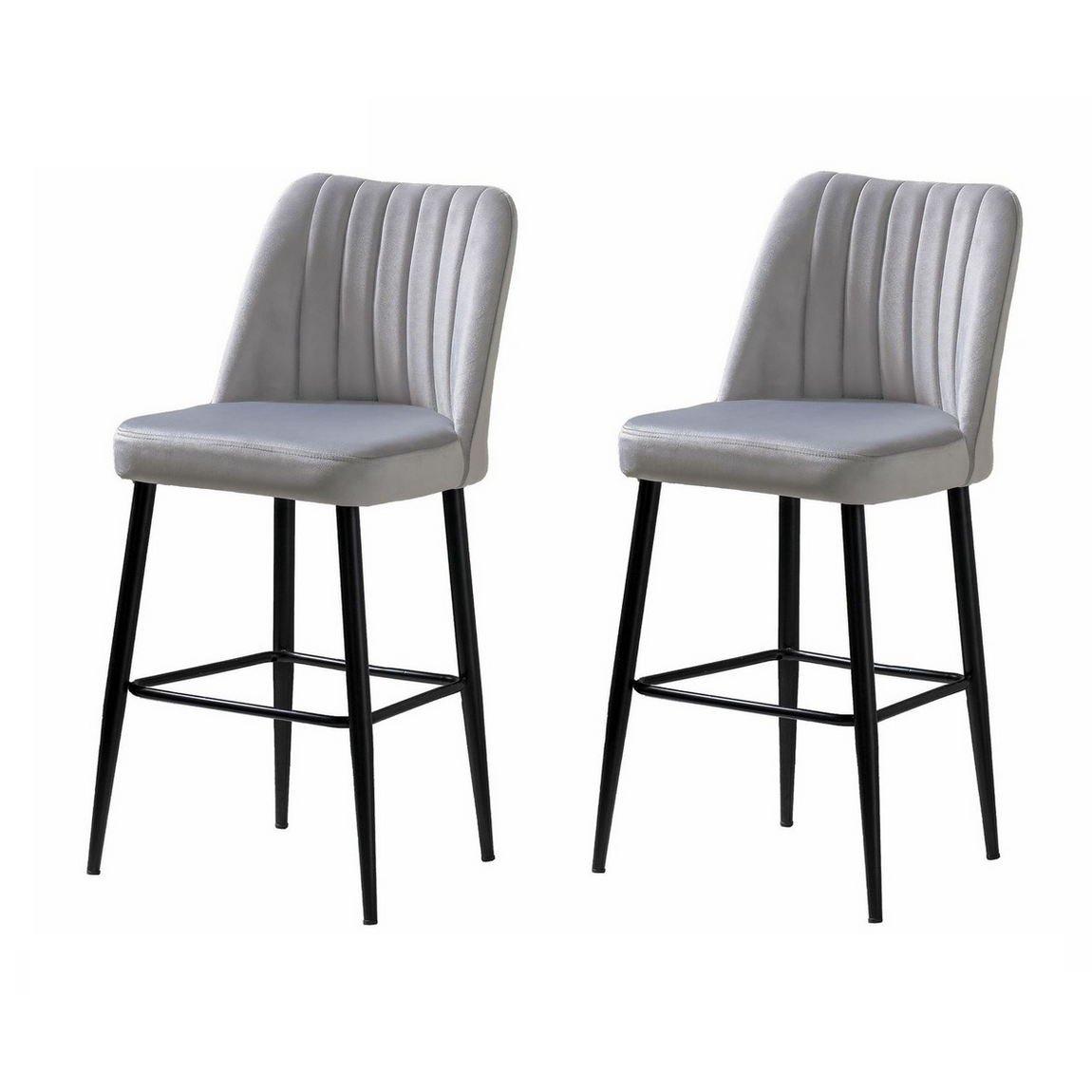 Sada barových židlí Vento Cream and Black