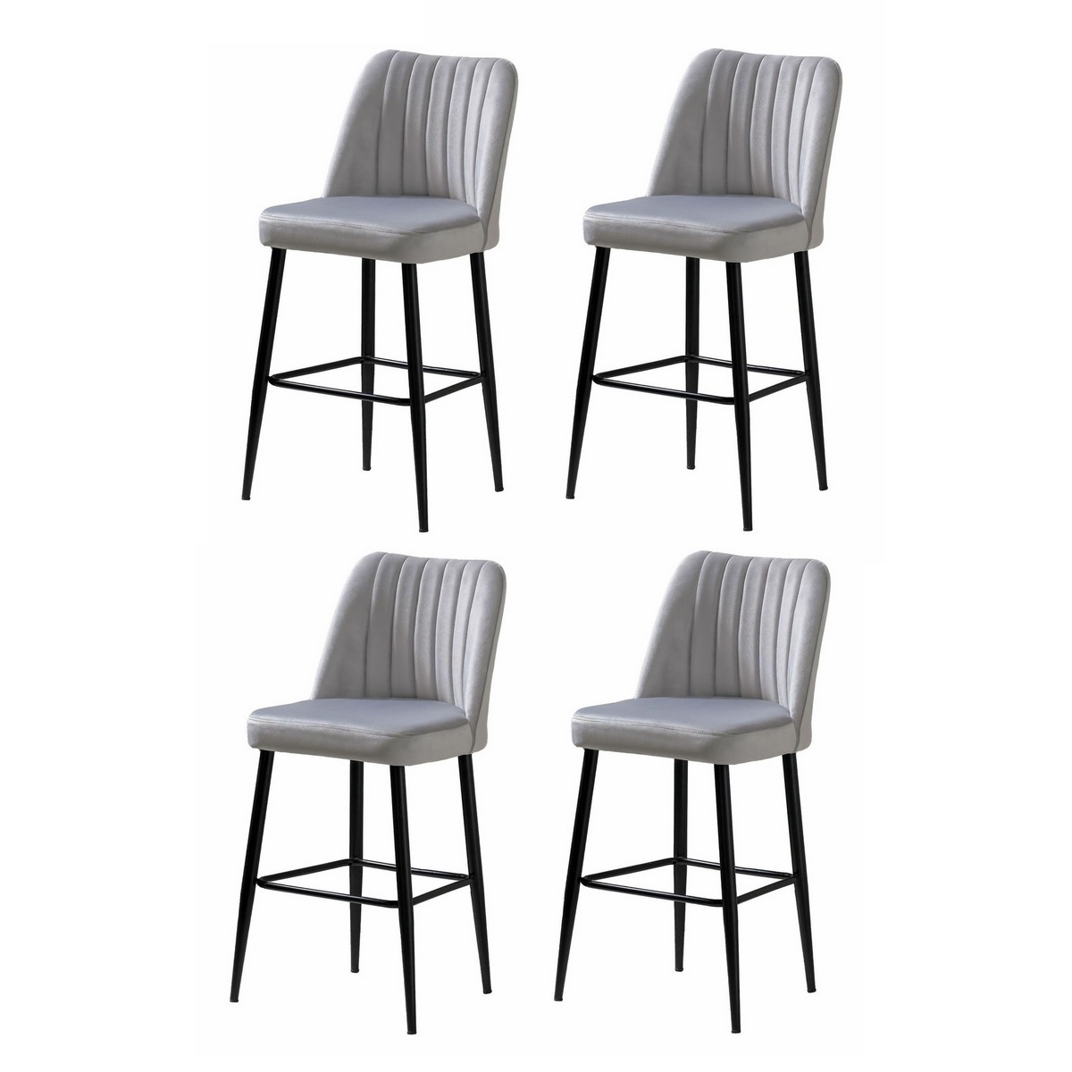 Sada barových židlí Vento Cream and Black