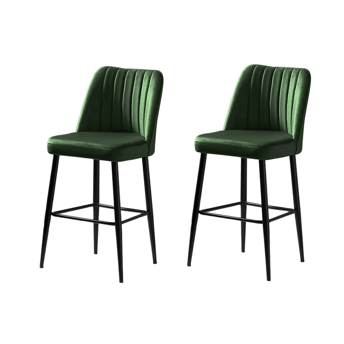 Sada barových židlí Vento Green and Black